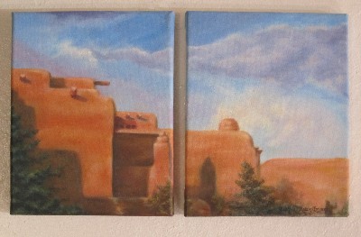 Taos Pueblo Diptych